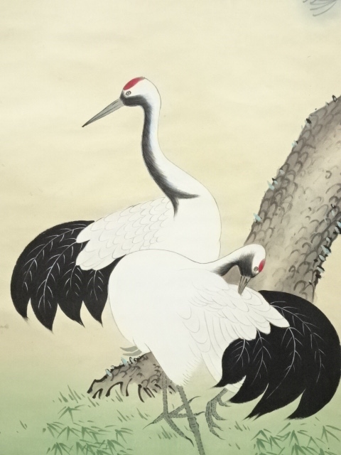 道具 ] - 道具 夢影筆 松鶴亀図 肉筆絹本掛軸 | ネットショップ圭